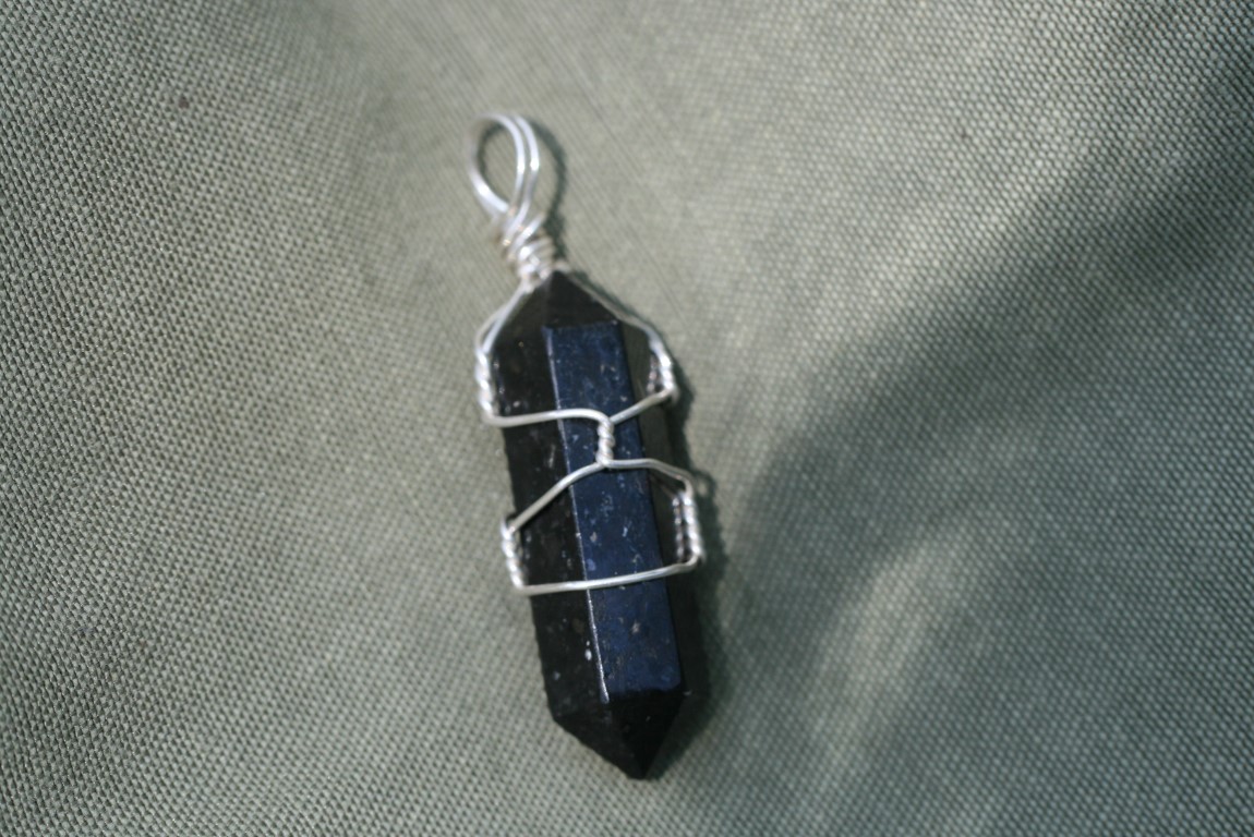 Nuumite Pendant (Sterling Silver and wrapped in Austin TX)  personal magic and achieving self-mastery 5104